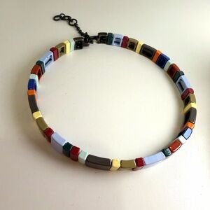 Roxanne Assoulin Colorful Enamel Tile Choker Necklace